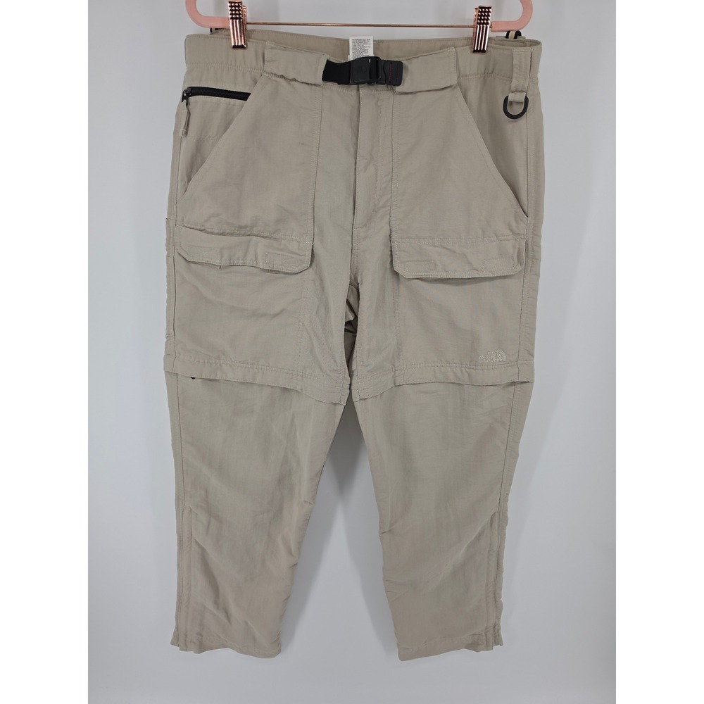The North Face Mens Convertible Cargo Hiking Pants Tan Khaki Size M Medium
